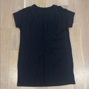 Classic Black Short Sleeve Women's T Shirt Dress